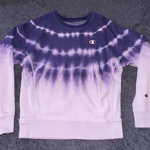 Champion lot purple tie dye sweatshirt size S